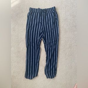 American Eagle- black stripe beach pants size small